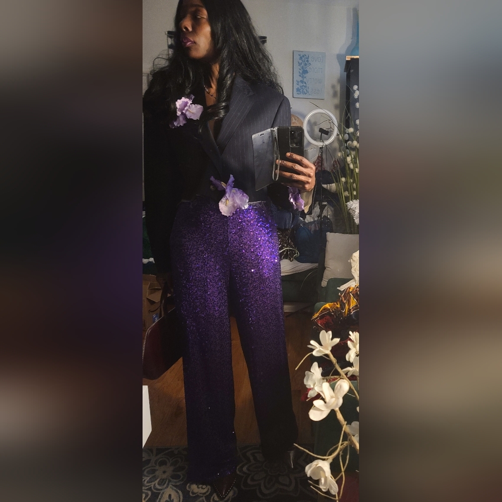 Fly Large Purple Sequin Pant